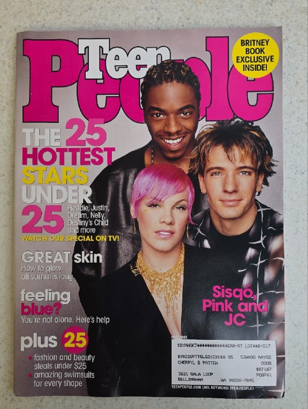 Vintage Teen People Magazine May 2001 Pink Sisqo JC Chasez Britney Spears